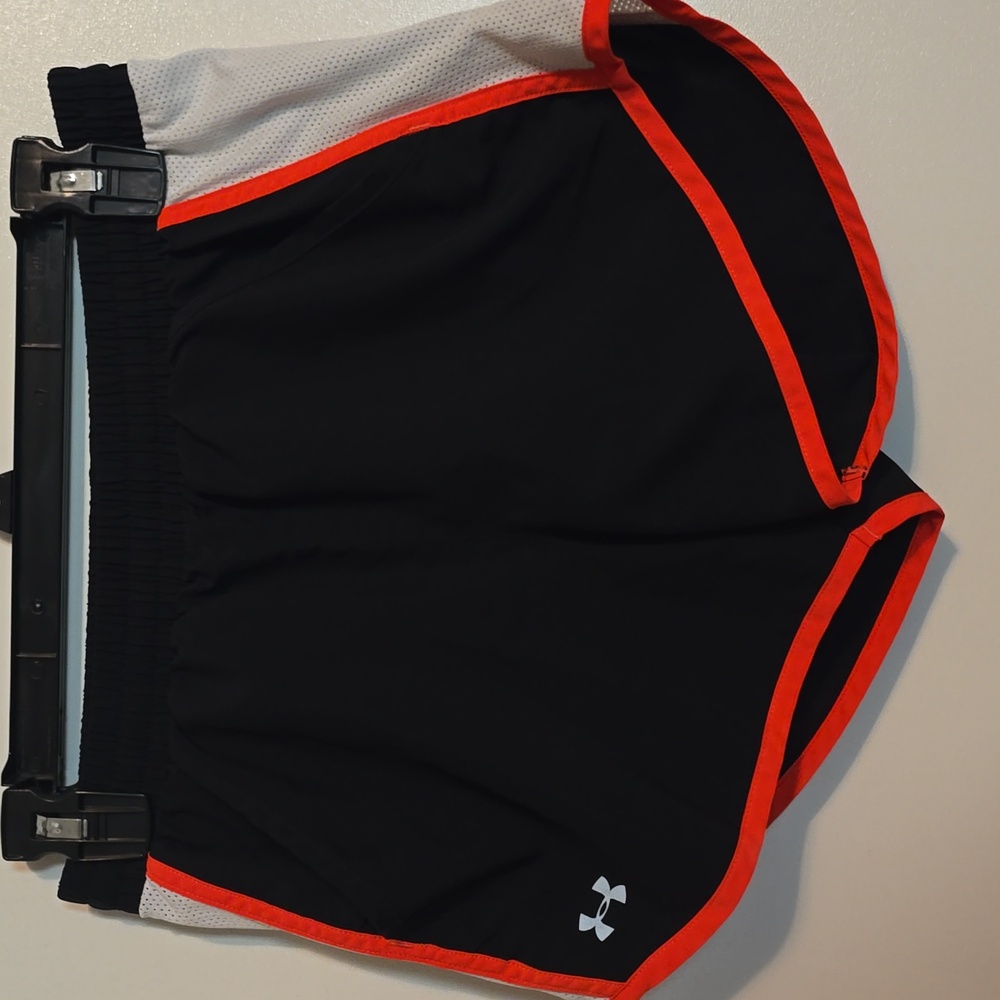Under Armour Black Shorts with Orange Accents